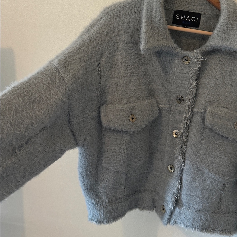 Shaci Cropped Collared Jacket - Size Small - Picture 3 of 10